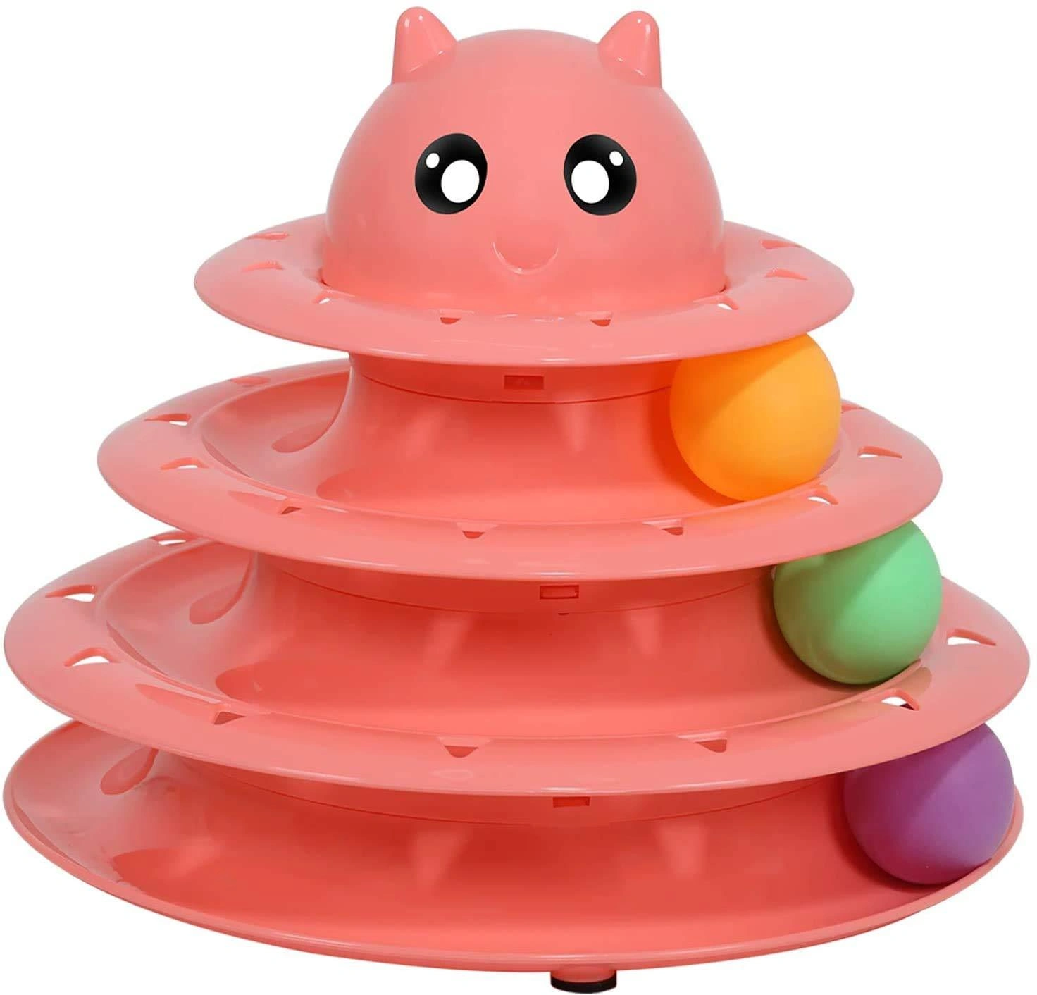 Roller 3-Level Turntable Cat Toy Balls with Three Colorful Balls-1269