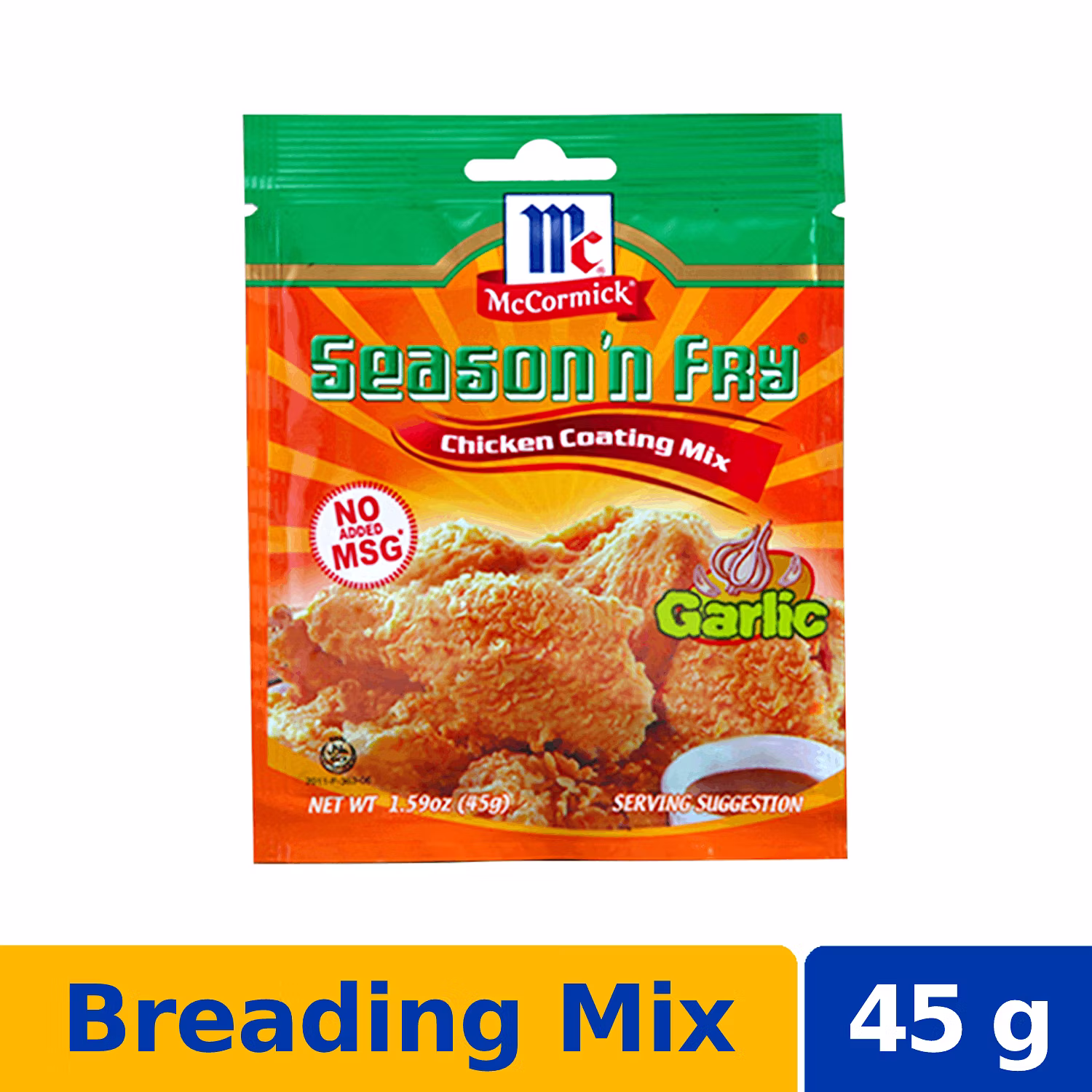 McCormick Season 'n Fry Chicken Coating Mix Garlic Flavor 45g Tagum