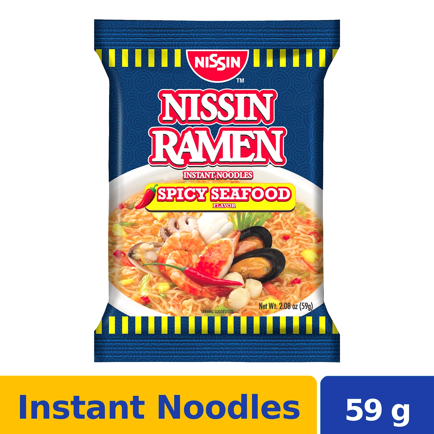Nissin Ramen Instant Noodles Spicy Seafood Flavor 59g - | Tagum Mall