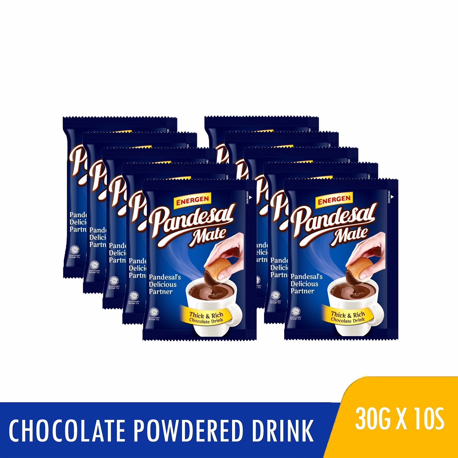 Energen Pandesal Mate Thick & Rich Chocolate Milk Drink 30gx10s