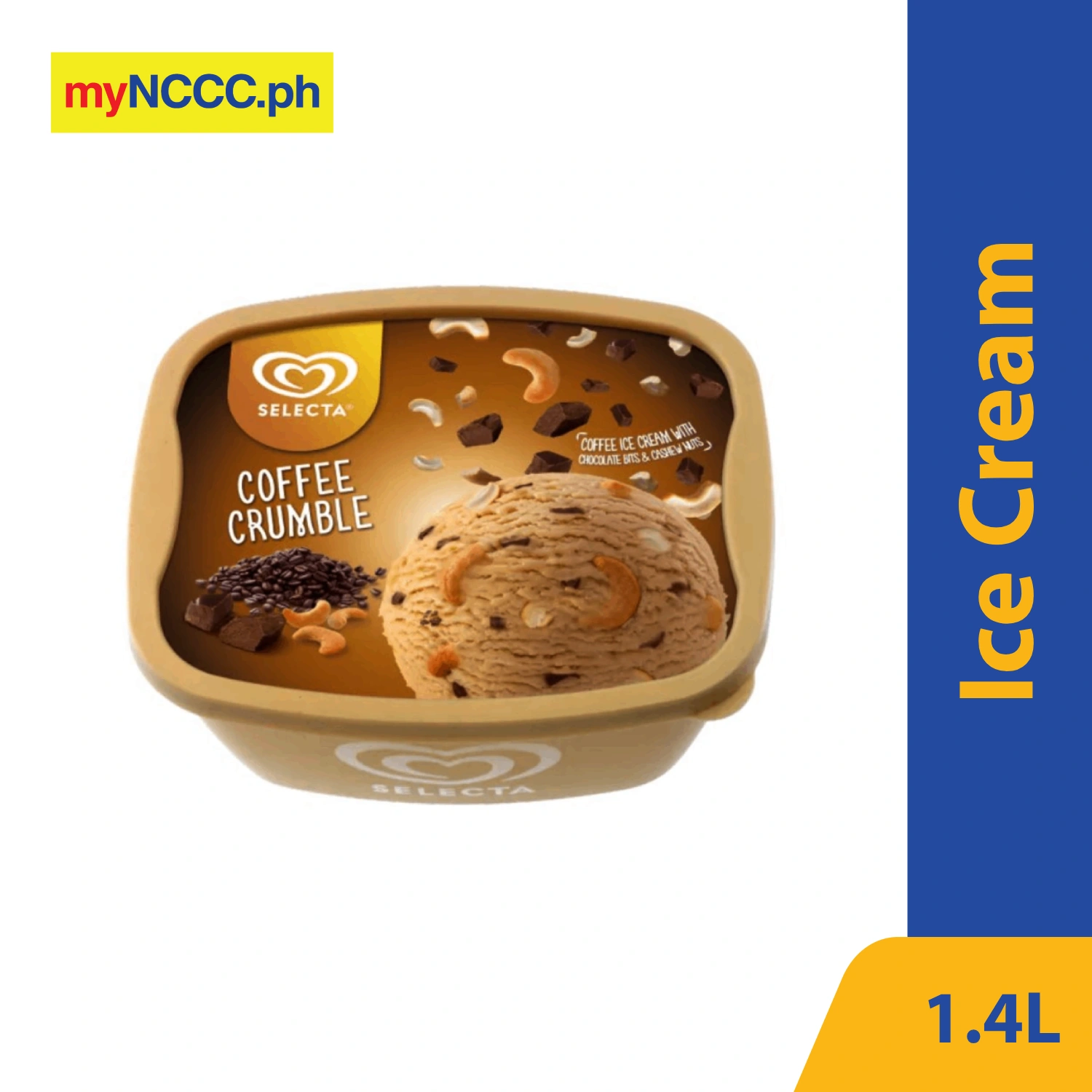 Selecta Ice Cream Creations Coffee Crumble 1.4L - | Tagum Mall