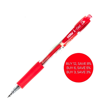 HBW I-Gel Retractable Ballpen Red-10683412