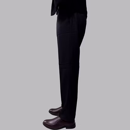 Myth Office Dress Slim Fit Solid Pants for Men-Black-Wool-34-2