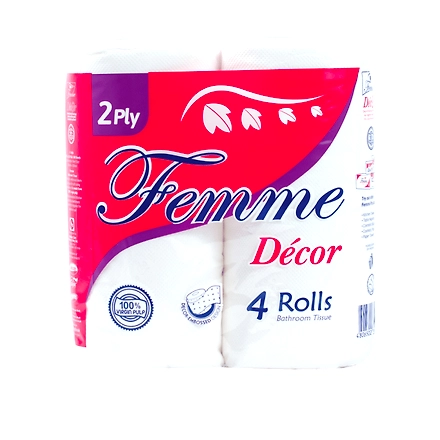 Femme Décor Bathroom Tissue Micro Embossed 2 Ply-10120057