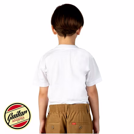 Guitar T-shirt V-Neck White-32-White-100% Cotton-1