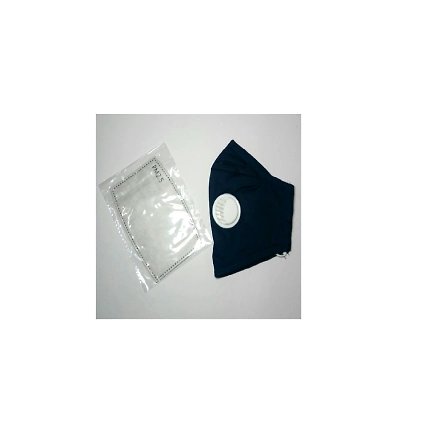 Respirator Valve Mask with Filter Navy Blue-11559209
