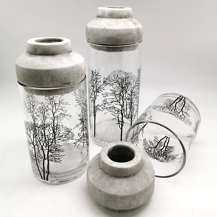 Home Décor Gray Glass Vase HS-11554784