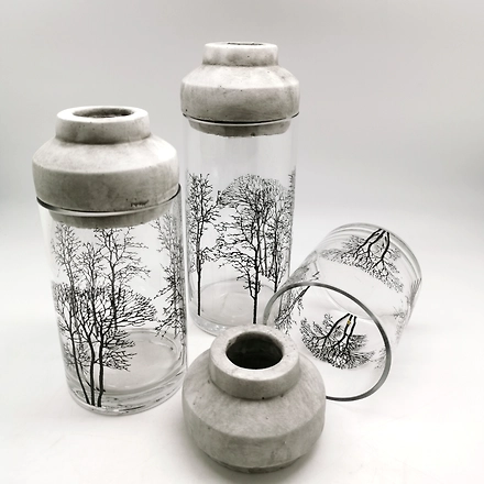 Home Décor Gray Glass Vase HS-11554785