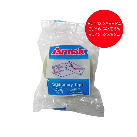 Armak Scotch Tape 1&quot;C Clear-24Mmx25Y-1