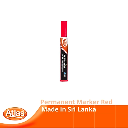 Atlas Permanent Marker 12P-Red-2