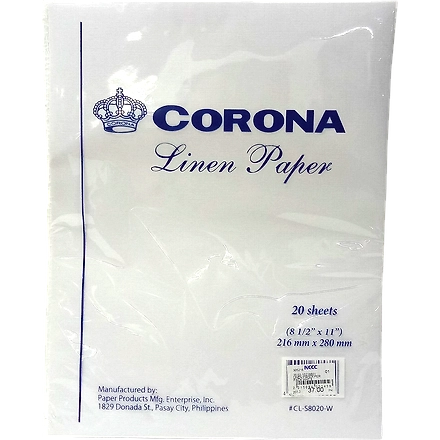 Linen Paper Per Pack White 8-10216601