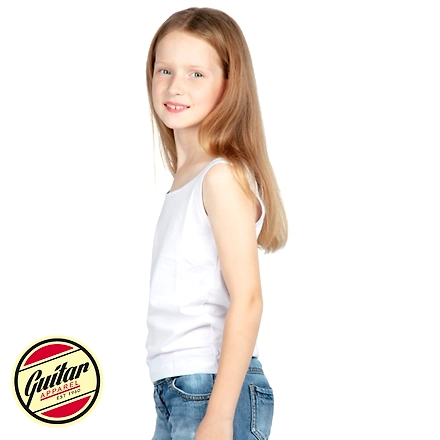 Guitar Girls Kids Sando White-38-White-100% Cotton-1
