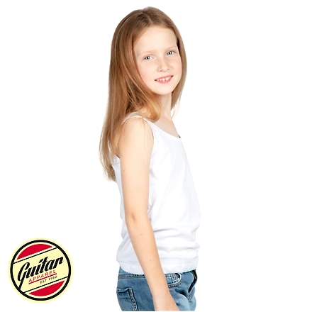 Guitar Girls Kids Sando White-38-White-100% Cotton-3