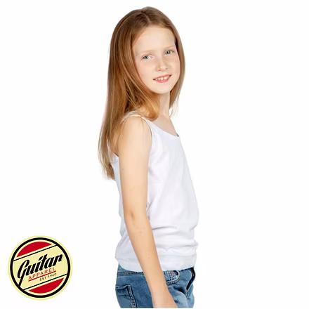 Guitar Girls Kids Sando White-40-White-100% Cotton-3