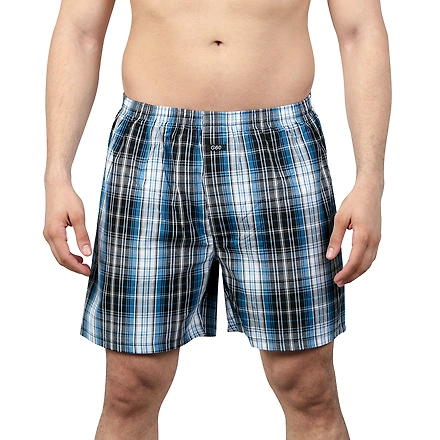 Guitar Men's Boxer Shorts-100% Cotton-Blue-Small-1