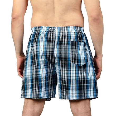 Guitar Men's Boxer Shorts-100% Cotton-Blue-Small-2