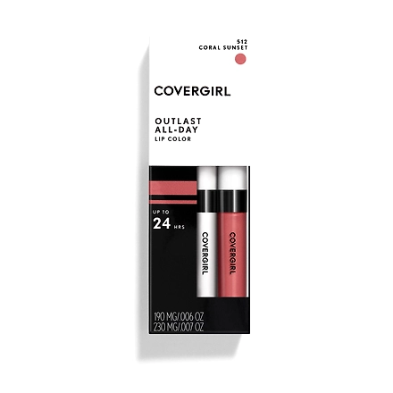 Covergirl Outlast All-Day Lip Color with Topcoat Coral Sunset-11537141