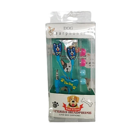 Earphone Cartoon 11SALE-Blue-Dog-1
