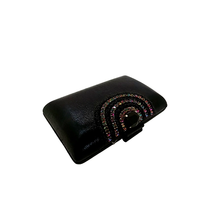 Handbag Embroidered PHSALE-Black-Embroidered Pearl Stone-1
