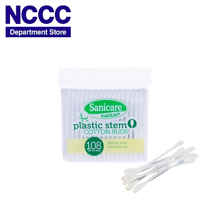 Sanicare Plastic Stem Cotton Buds-108 Tips-1