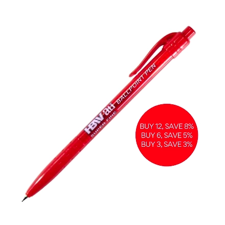 HBW Ati Retractable Ballpen Red-1
