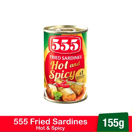 555 Fried Sardines Hot &amp; Spicy 155g-10228740