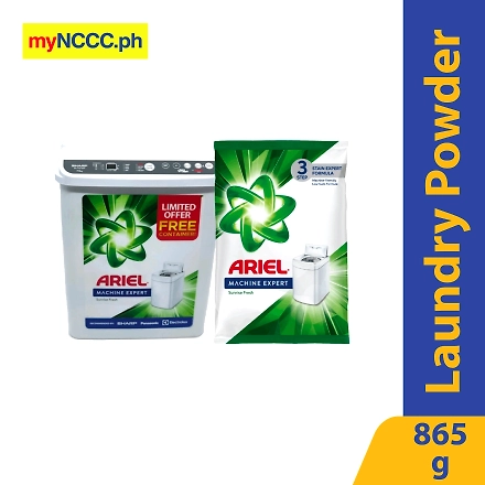 Ariel Laundry Powder Machine Expert Sunrise Fresh 865g with Free Container-11558901