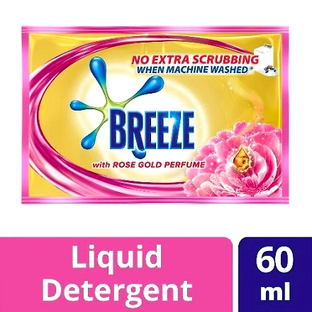 Breeze Liquid Detergent with Rose gold Perfume 60ML Sachet-11445077