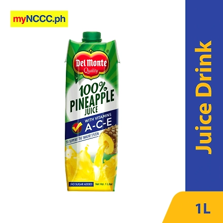 Del Monte Juice Drink 100% Pineapple Juice with Vitamins A-C-E 1L-11292347