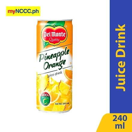 Del Monte Juice Drink Pineapple Orange 240ml-10006240