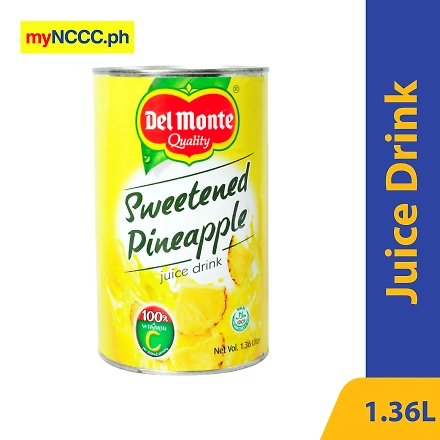 Del Monte Juice Drink Pineapple Sweetened 1.36L-10122272