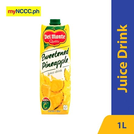 Del Monte Juice Drink Sweetened Pineapple 100% Vitamin C 1L-10780977