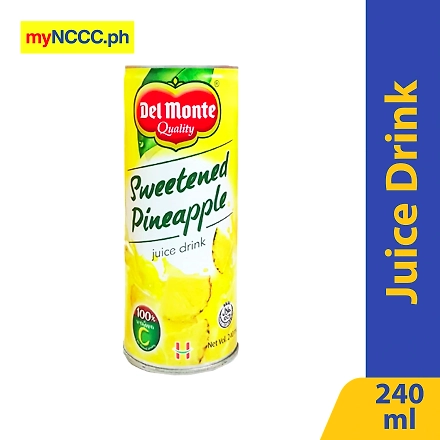 Del Monte Juice Drink Sweetened Pineapple 240ml-10006064