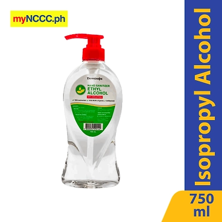 Dewdrops Hand Sanitizer with Ethyl Alcohol 65% Solution 750ml Pump-11561512