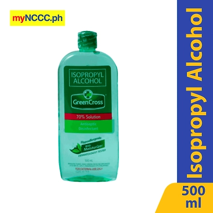Green Cross Isopropyl Alcohol 70% Solution with Moisturizer 500ml-10012220