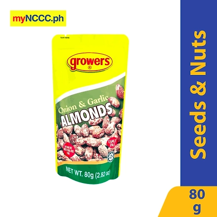 Growers Almond Nuts Onion &amp; Garlic 80g-10112222