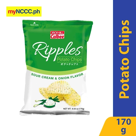 Jack 'N Jill Calbee Ripples Wavy Potato Chips Sour Cream &amp; Onion Flavor 170g-11127580