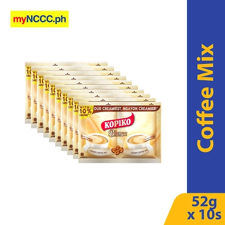 Kopiko 3-in-1 Coffee Cafe Blanca Smooth &amp; Creamy Twin Pack 52gx10s-11172449