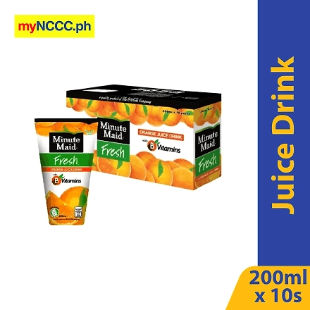Minute Maid Fresh Orange Juice Drink 200mlx10s-11253555