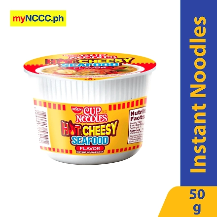 Nissin Mini Cup Noodles Hot Cheesy Seafood 50g-11560582