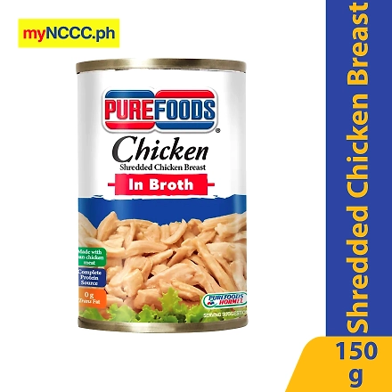 Purefoods Chicken Shredded Breast in Broth Easy-open Can 150g-11178029