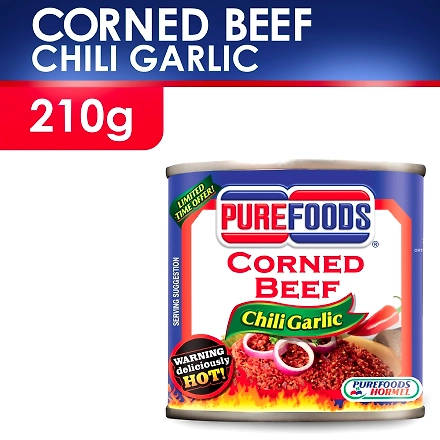 Purefoods Corned Beef Chili Garlic Easy-open Can 210g-10611337