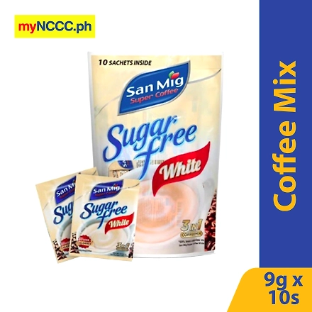 San Mig Coffee White 3-in-1 Sugar Free 9gx10s-11430867