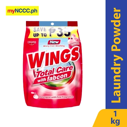 Wings Detergent Powder Total Care with Fabcon Blooming Garden 1kg-10618360