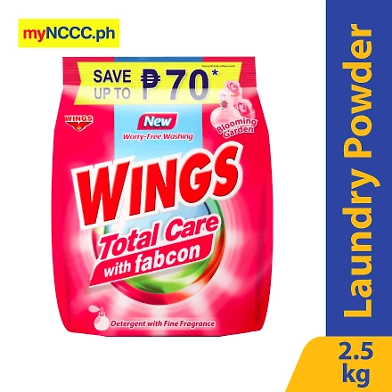 Wings Detergent Powder Total Care with Fabcon Blooming Garden 2.5kg-11593450