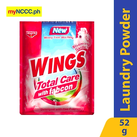 Wings Detergent Powder Total Care with Fabcon Blooming Garden 52g-10618364