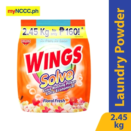 Wings Solve Detergent Powder Extra Washing with Floral Fresh 2.45kg-11593488
