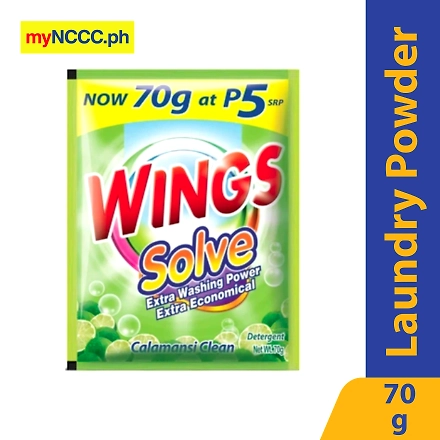 Wings Solve Detergent Powder Washing with Kalamansi Extract 70g-10522760
