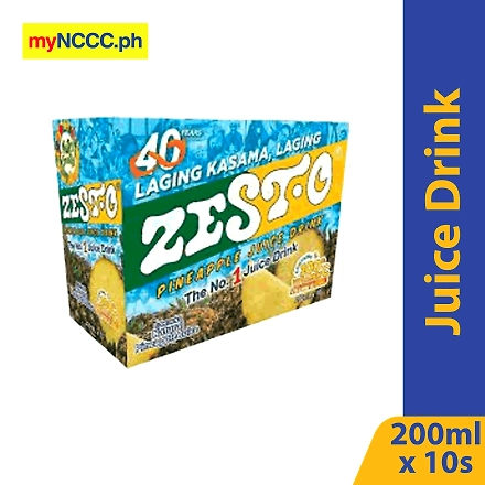 Zesto Juice Drink Pineapple 200mlx10s-10145412