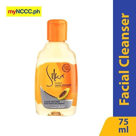 Silka Facial Cleanser Papaya for Skin Whitening 75ml-10063366
